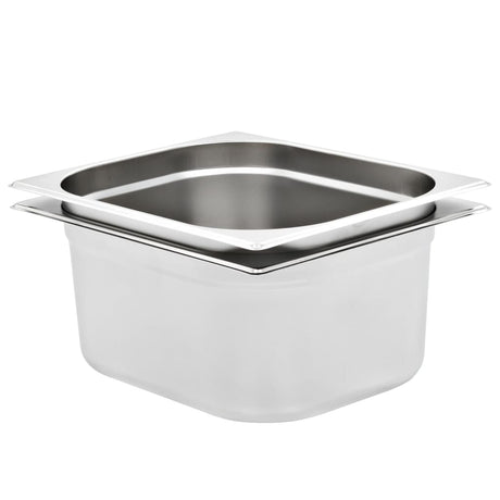 Vidaxl gastronormbakken 2 pc Gn 1 2 150 mm rustfrit stål