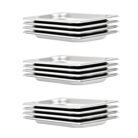 Vidaxx gastronormbeholdere 12 stk gn 1 4 20 mm rustfrit stål