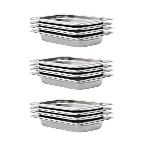 Vidaxx gastronormbeholdere 12 stk gn 1 4 40 mm rustfrit stål