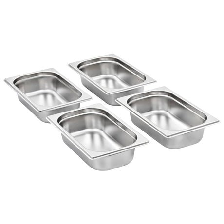 Vidaxxl gastronormbeholdere 8 stk gn 1 4 65 mm rustfrit stål