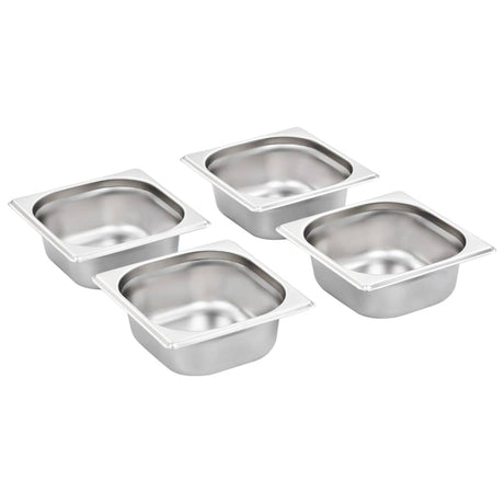 Vidaxx gastronormbeholdere 12 stk gn 1 6 65 mm rustfrit stål