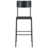 Vidaxl barstoelen 2 st massief multiplex staal zwart