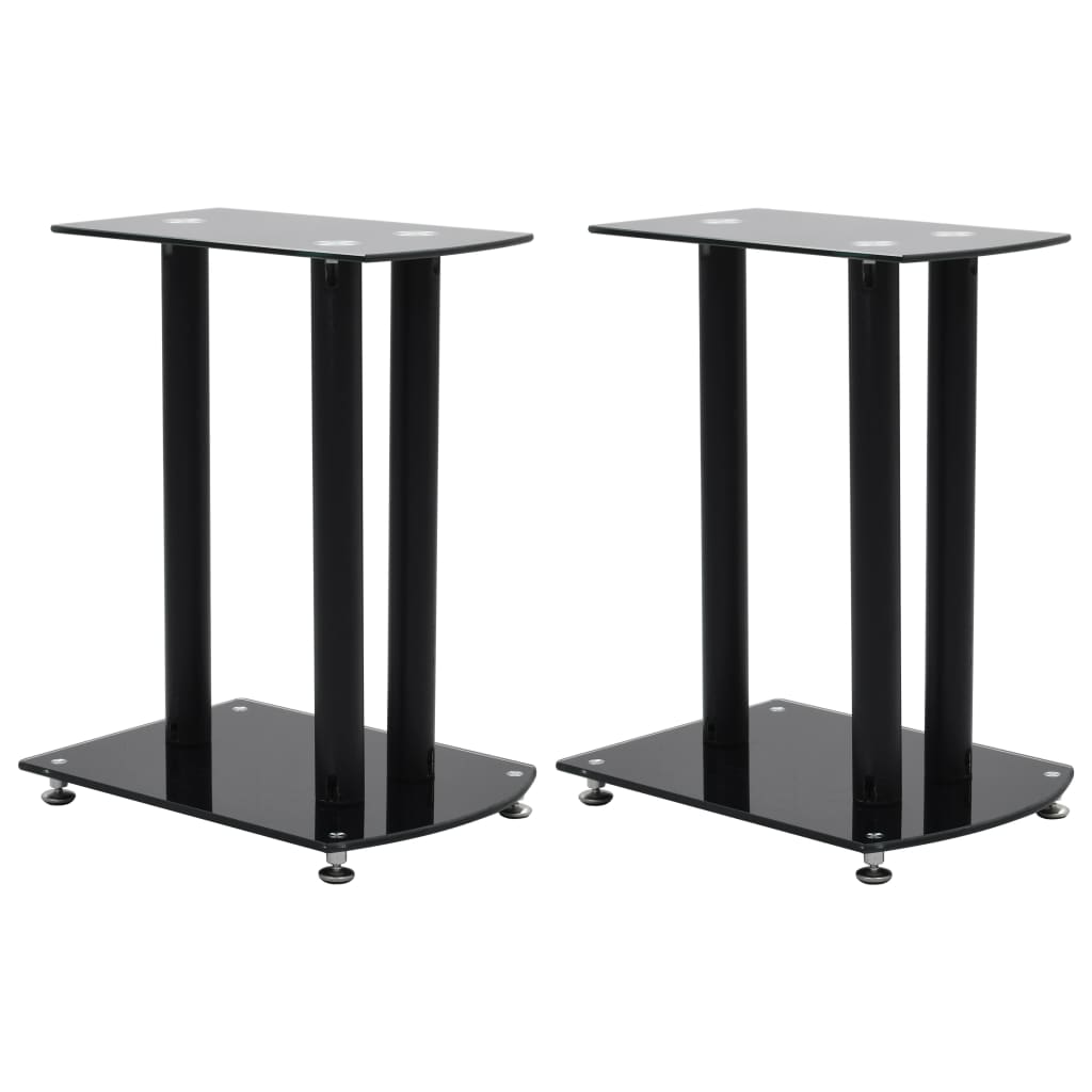 VidaXL Højttaler standard 2 stk aluminium sikkerhedsglas sort