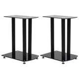 VidaXL Højttaler standard 2 stk aluminium sikkerhedsglas sort