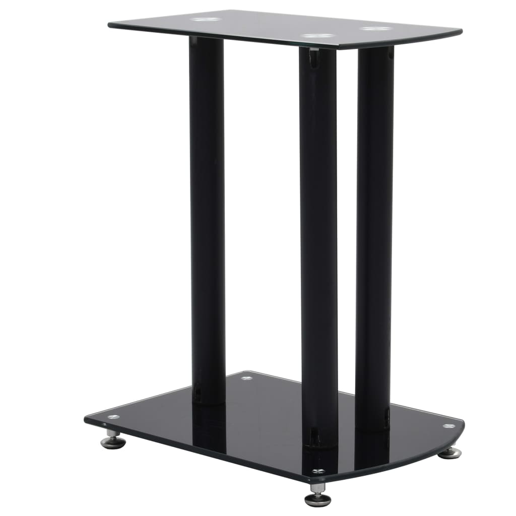 VidaXL Højttaler standard 2 stk aluminium sikkerhedsglas sort