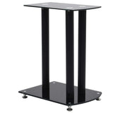 VidaXL Højttaler standard 2 stk aluminium sikkerhedsglas sort