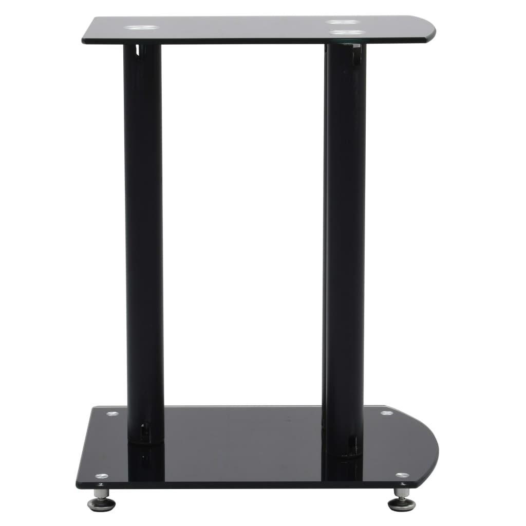 VidaXL Højttaler standard 2 stk aluminium sikkerhedsglas sort