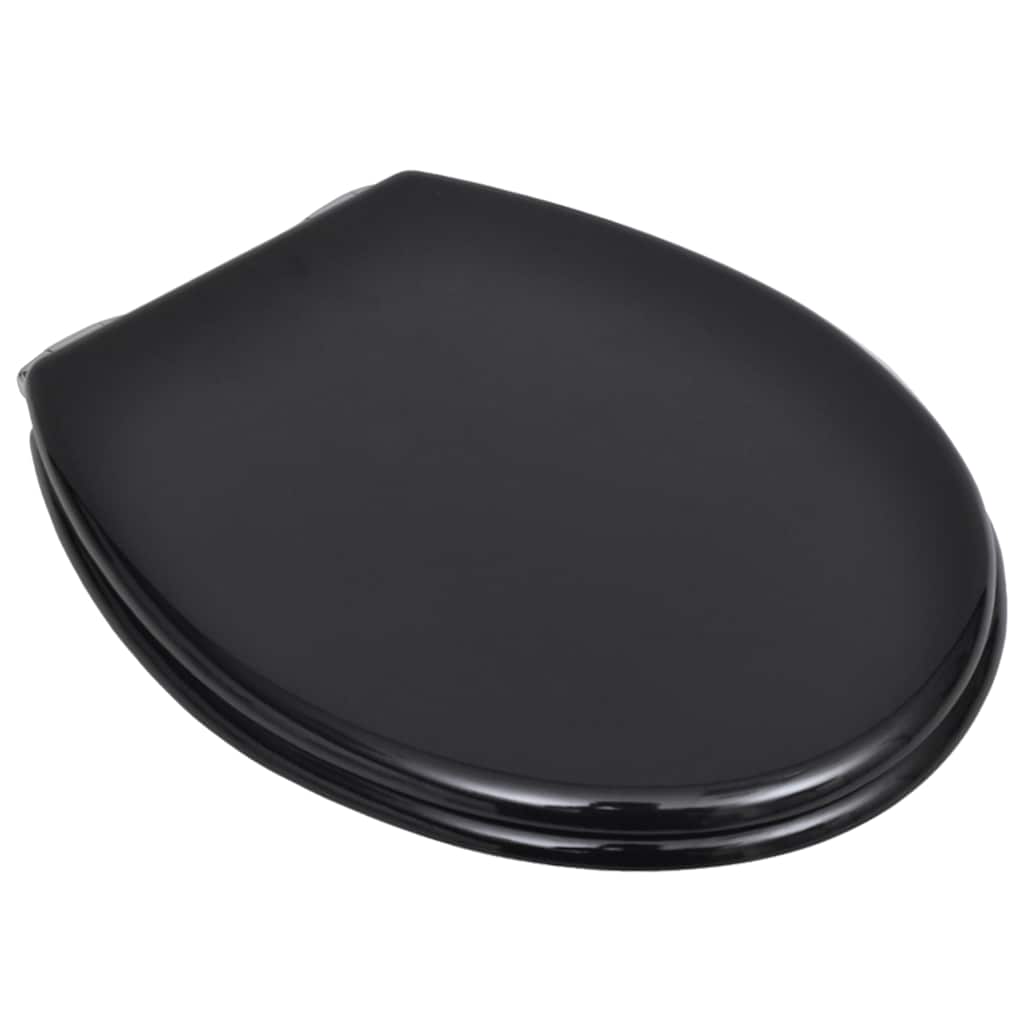 VidaXL toiletsæde med soft-close låg 2 stk MDF sort