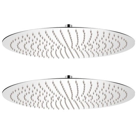 Vidaxl regendouchekop 2 st rond 50 cm roestvrij staal