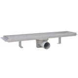 Vidaxx bruseafløb 2 stk rektangulært 530x140 mm rustfrit stål