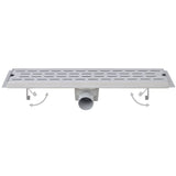 Vidaxl bruseafløb 2 pc rektangulær linje 1030x140 mm rustfrit stål