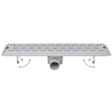 Vidaxl Bruser Drain 2 PC Rektangulær boble 1030x140mm rustfrit stål
