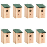 VidaXL fuglehuse 8 stk 12x12x22 cm træ