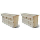 Vidaxx spurvehuse 2 stk 44x15,5x21,5 cm træ