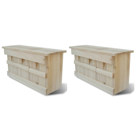 Vidaxx spurvehuse 2 stk 44x15,5x21,5 cm træ