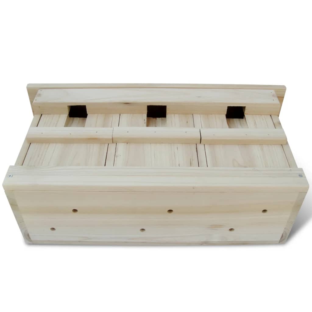Vidaxx spurvehuse 2 stk 44x15,5x21,5 cm træ