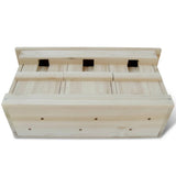 Vidaxx spurvehuse 2 stk 44x15,5x21,5 cm træ