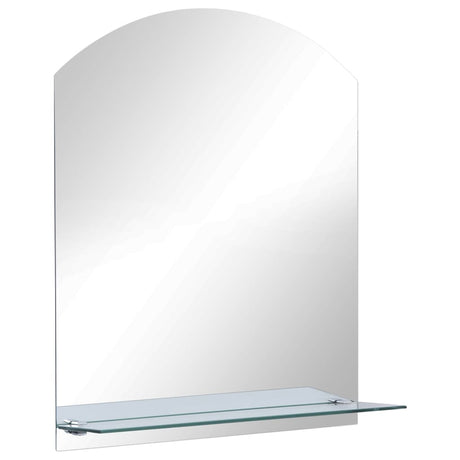 VidaXL vægspejl med hylde 30x50 cm hærdet glas