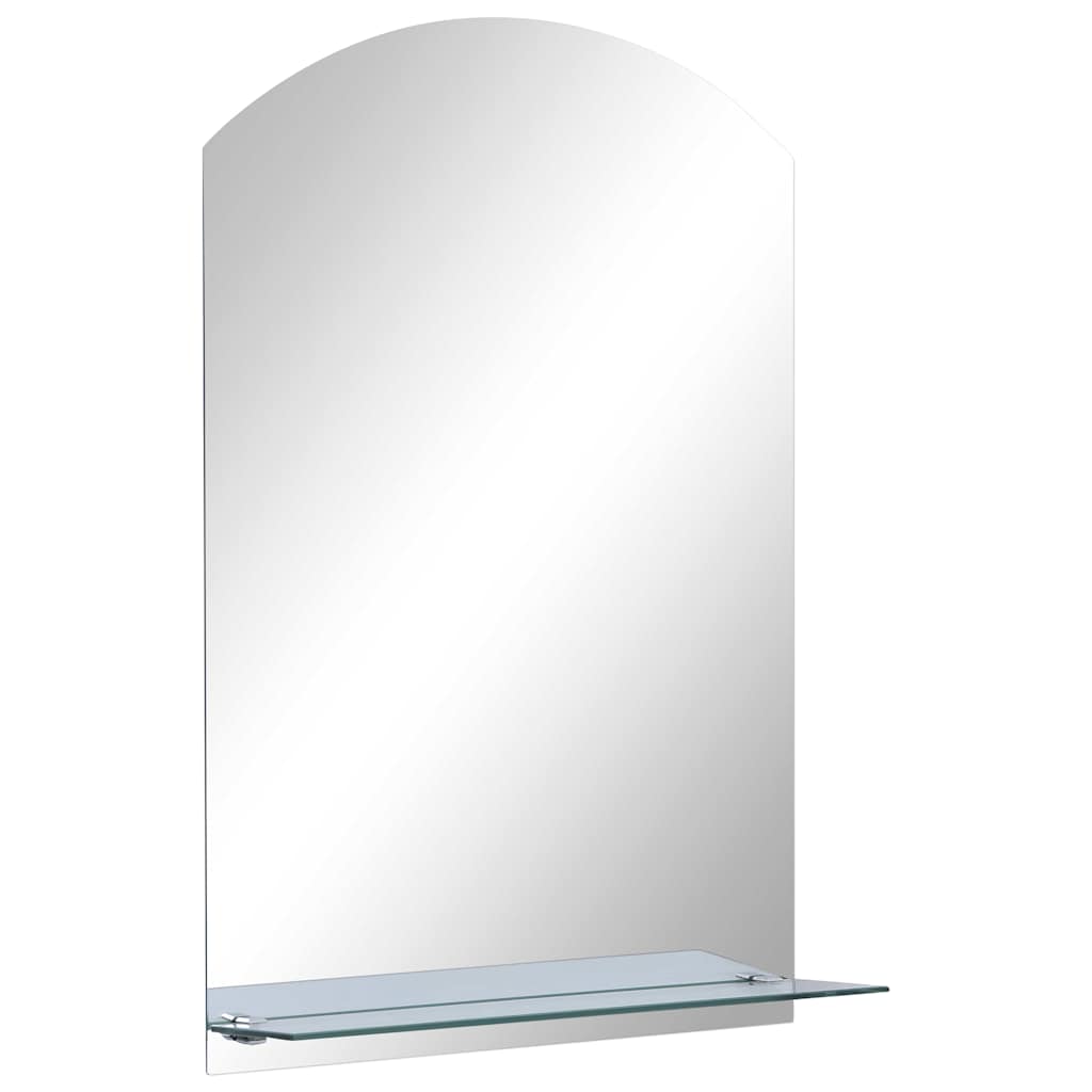 VidaXL vægspejl med hylde 40x60 cm hærdet glas
