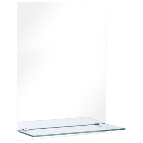VidaXL vægspejl med hylde 30x50 cm hærdet glas