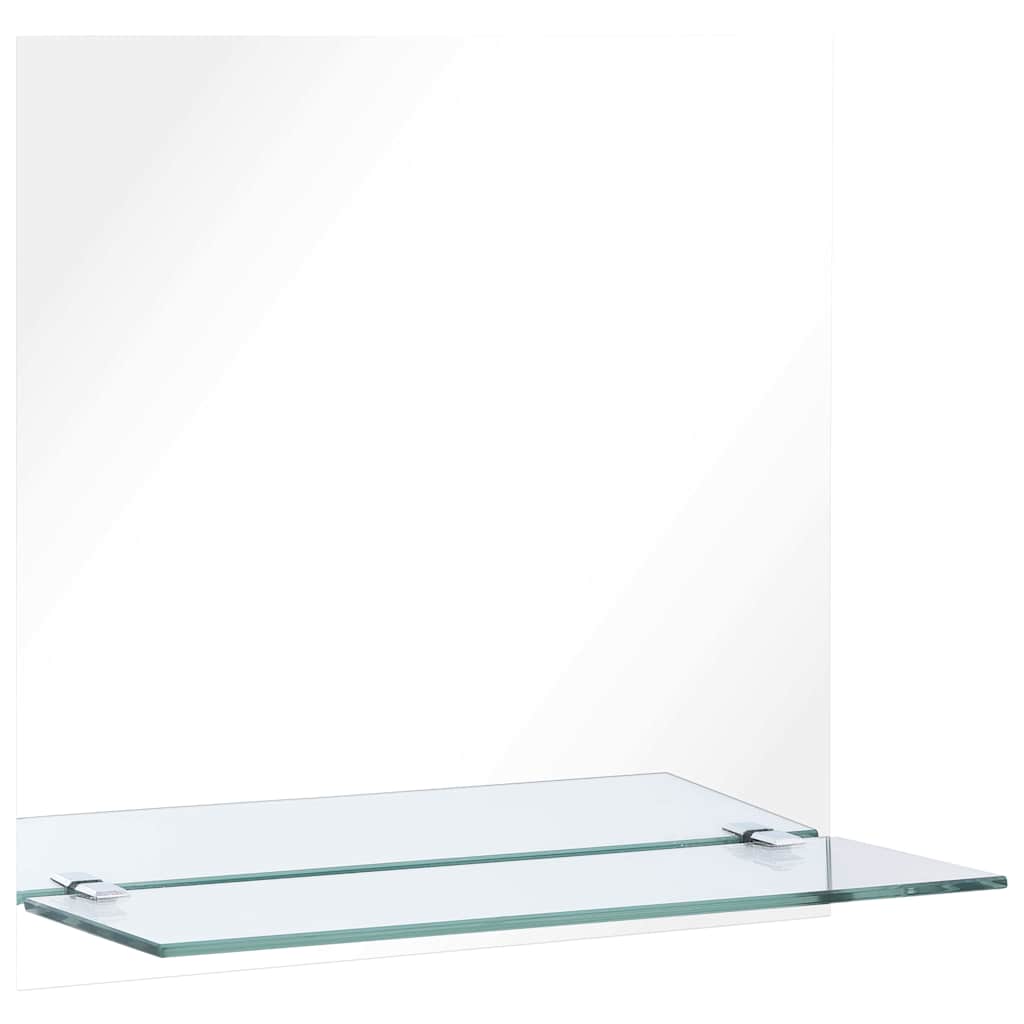 Vidaxx vægspejl med hylde 50x50 cm hærdet glas