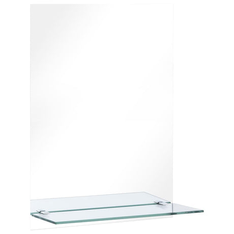 VidaXL vægspejl med hylde 40x60 cm hærdet glas