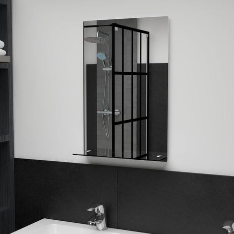 VidaXL vægspejl med hylde 40x60 cm hærdet glas
