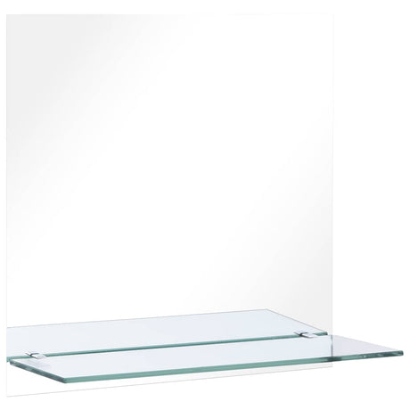 Vidaxx vægspejl med hylde 60x60 cm hærdet glas