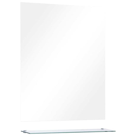 Vidaxl væg spejl med hylde 50x60 cm hærdet glas