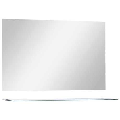 Vidaxx vægspejl med hylde 100x60 cm hærdet glas