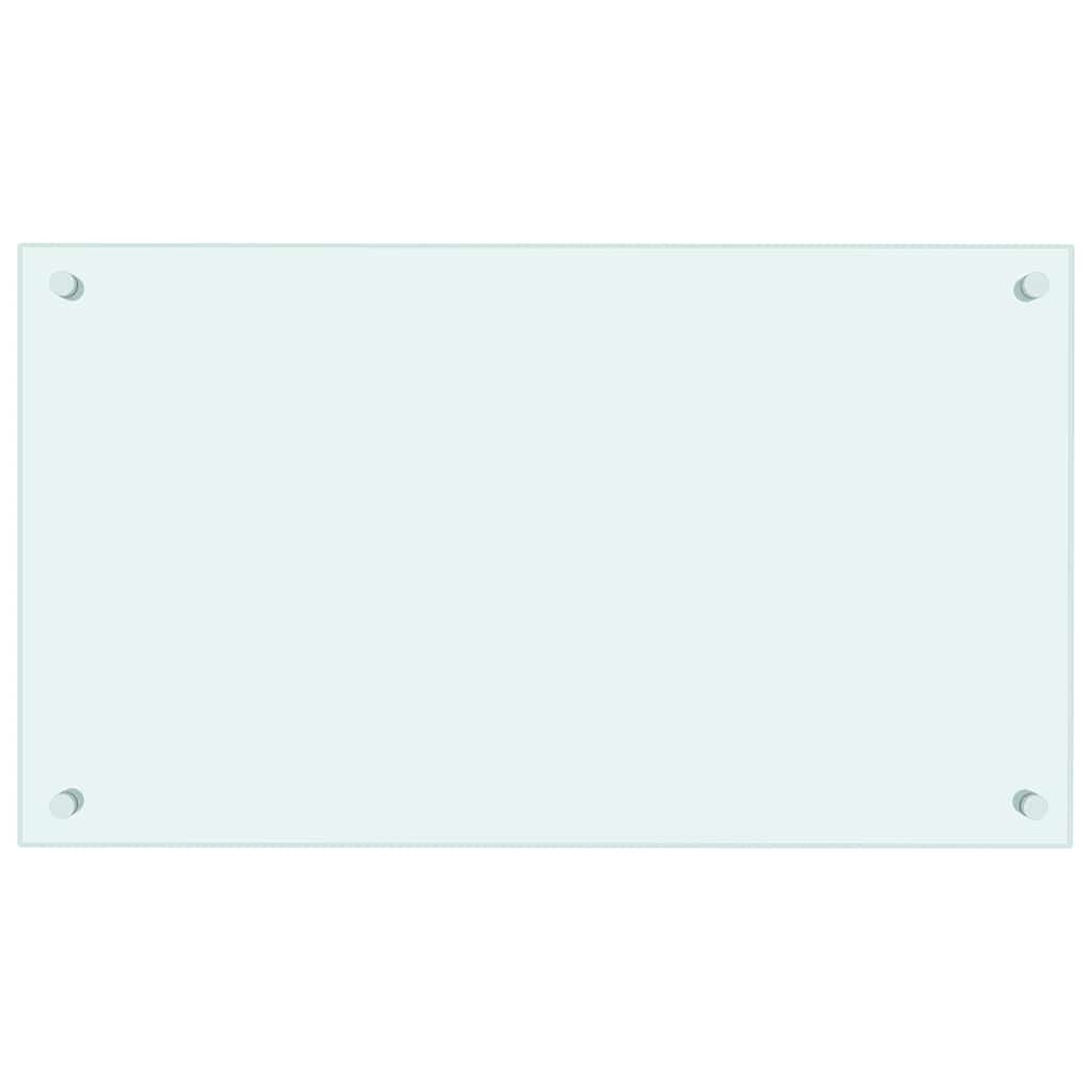 Vidaxl Splash Screen Kitchen 70x40 cm Tilled Glass White