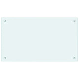Vidaxl Splash Screen Kitchen 70x40 cm Tilled Glass White