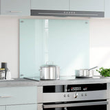Vidaxl Splash Screen Kitchen 80x60 cm Tilled Glass White
