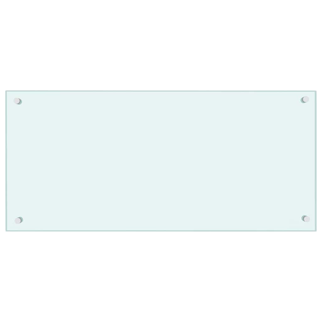Vidaxl Splash Screen Kitchen 90x40 cm Tilled Glass White