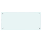Vidaxl Splash Screen Kitchen 90x40 cm Tilled Glass White