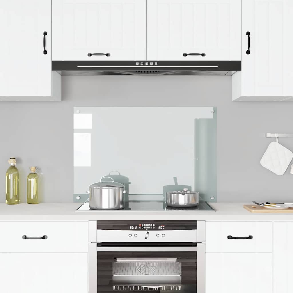 Vidaxl Splash Screen Kitchen 90x60 cm Tilled Glass Transparent