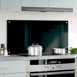 Vidaxl Splash Screen Kitchen 100x50 cm tempereret glas sort