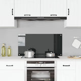 Vidaxl Splash Screen Kitchen 100x50 cm tempereret glas sort