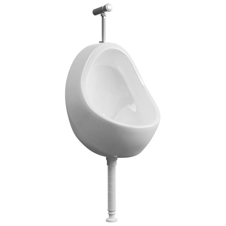Vidaxl Wallurinoir med spiralventil keramisk hvid