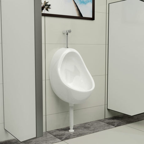 Vidaxl Wallurinoir med spiralventil keramisk hvid