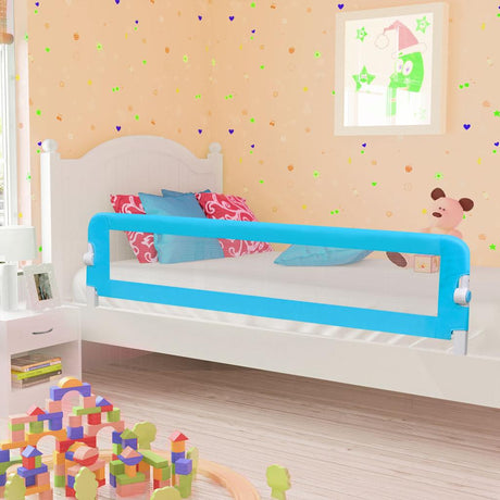 Vidaxl Bedhek Toddler 180x42 cm polyesterblå