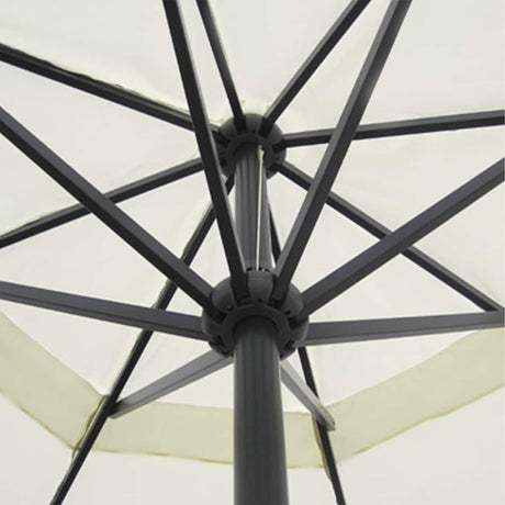 Vidaxl Parasol Samos 500 cm aluminium hvid