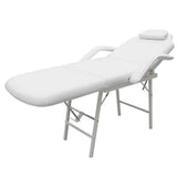 Vidaxl -behandlingsstol til ansigt 185x78x76 cm Kunstig læderhvide