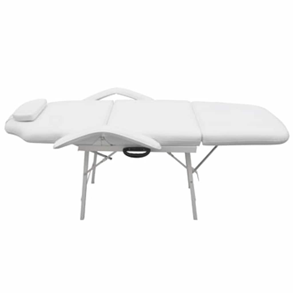 Vidaxl -behandlingsstol til ansigt 185x78x76 cm Kunstig læderhvide