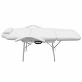 Vidaxl -behandlingsstol til ansigt 185x78x76 cm Kunstig læderhvide