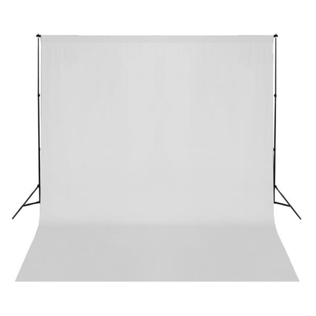 Vidaxx baggrund uden stativ 300x300 cm bomuld hvid