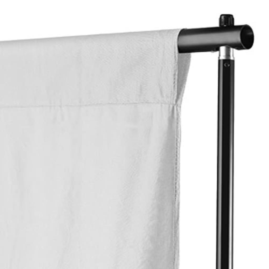 Vidaxx baggrund uden stativ 600x300 cm bomuld hvid