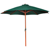 Vidaxl Parasol 258 cm grøn
