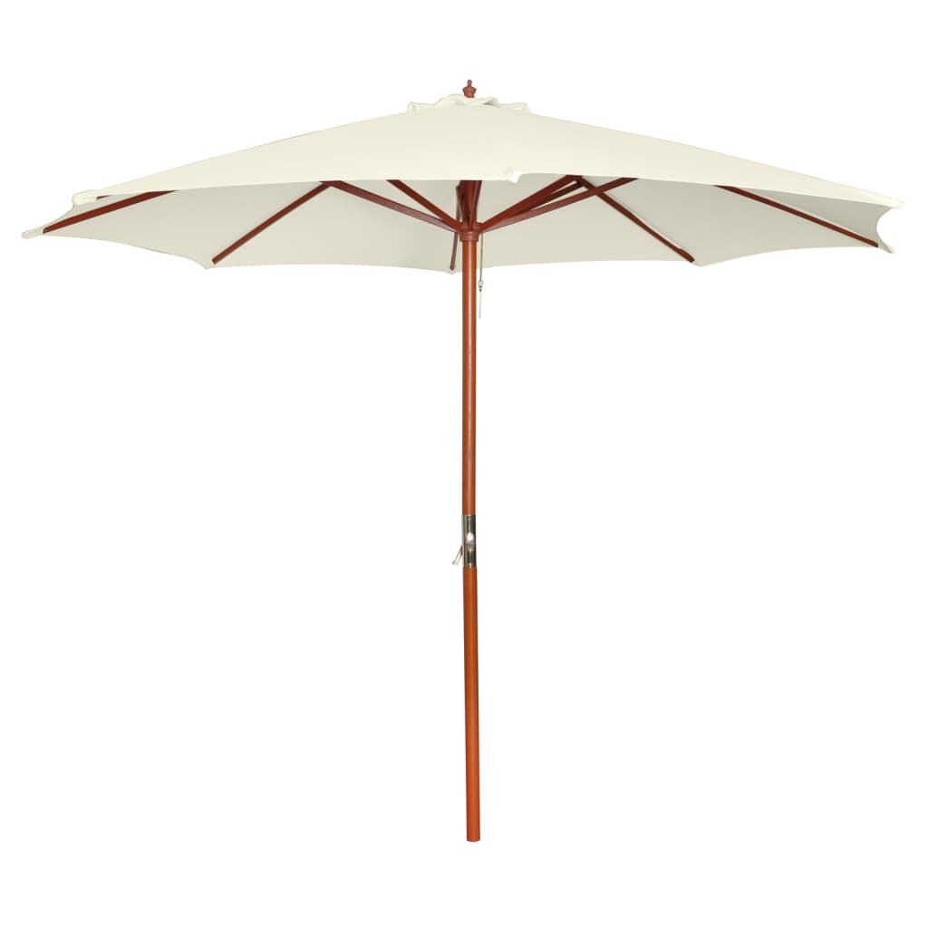 Vidaxl Parasol 300x258 cm sandhvid