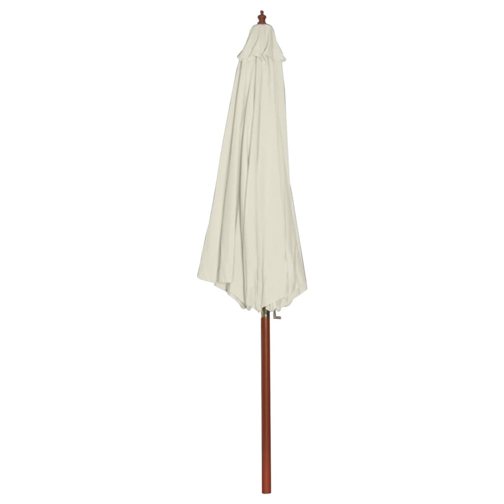 Vidaxl Parasol 300x258 cm sandhvid